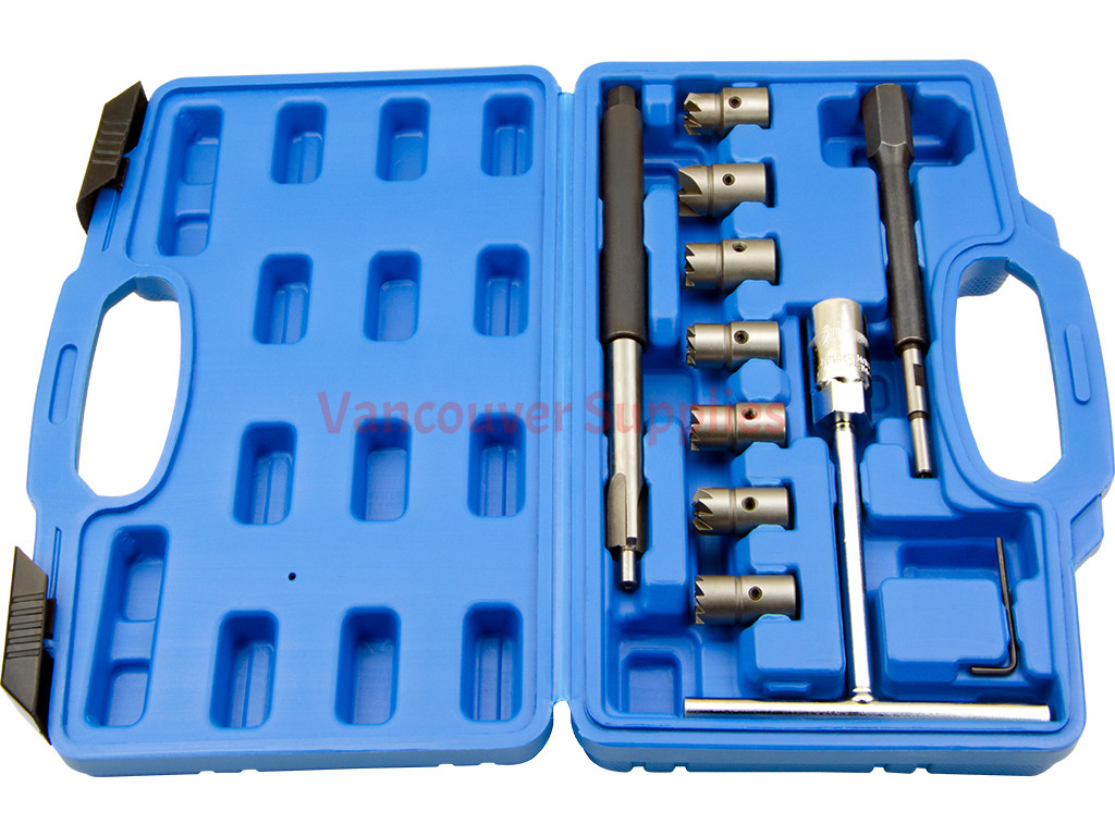 Diesel Injector Seat Resurface Cutter Cleaner Tool Set Carbon
